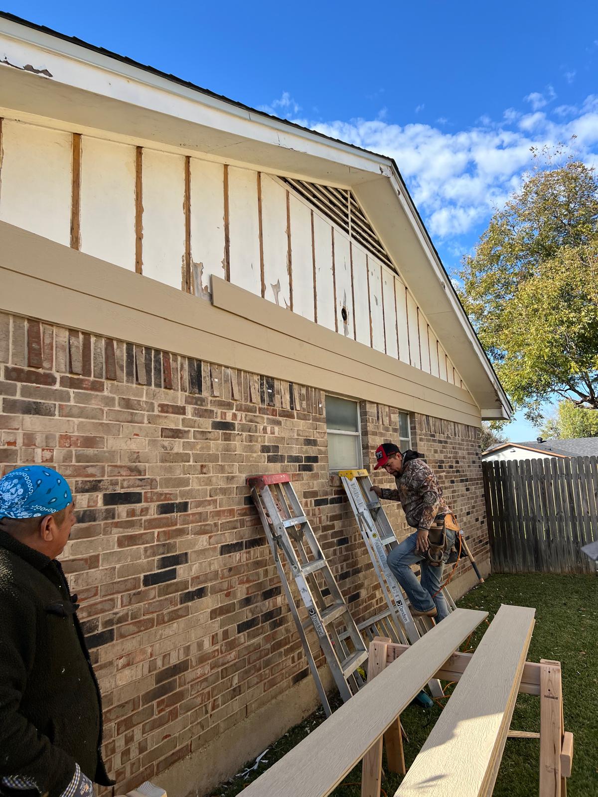 Gable work in progress